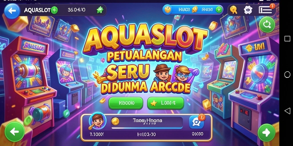 Screenshot gameplay AQUASLOT yang mengasyikkan dan penuh warna.