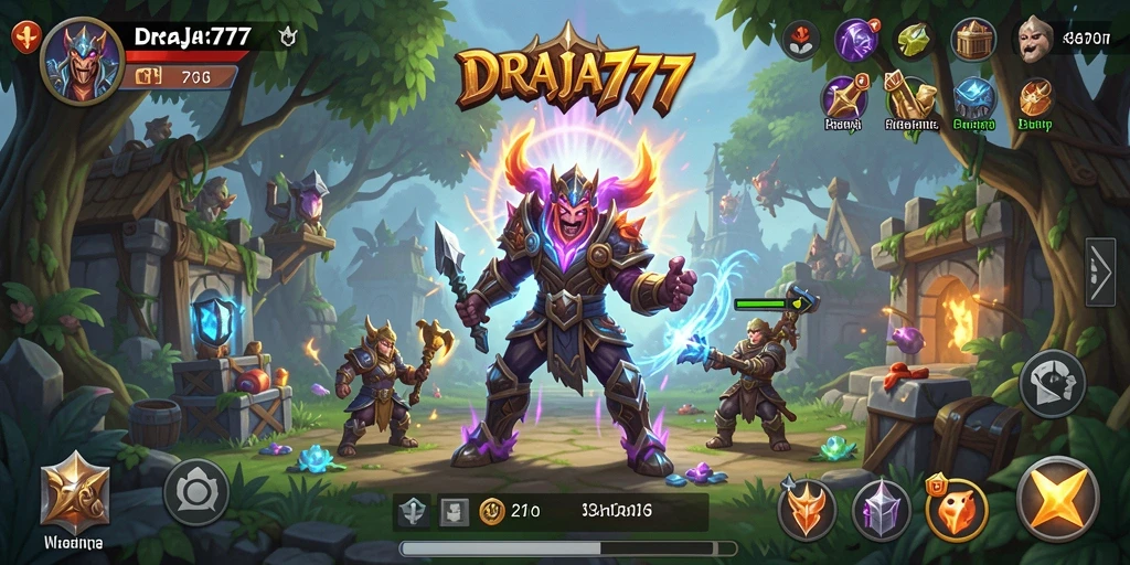Tampilan gameplay DRAJA777 yang menakjubkan dan interaktif.