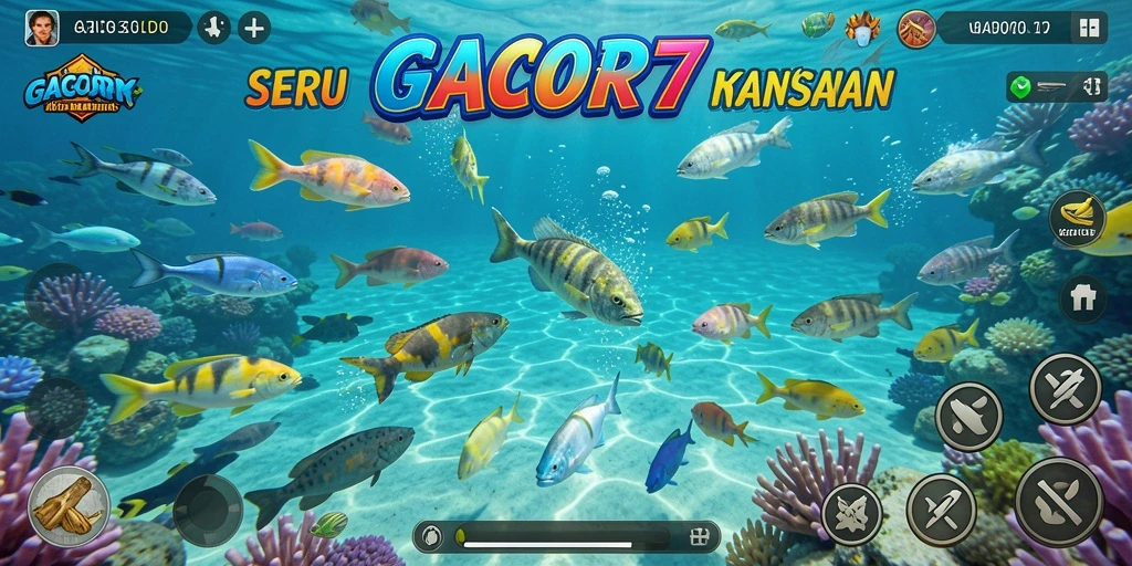 Screenshot GACOR77 menampilkan momen seru saat menembak ikan.