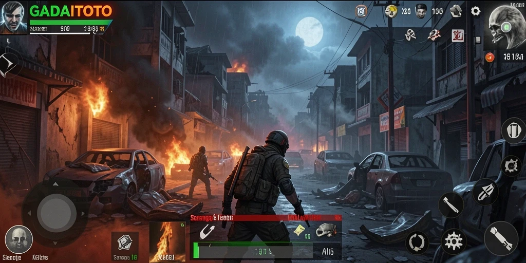 Screenshot gameplay GADAITOTO dengan suasana yang mencekam.