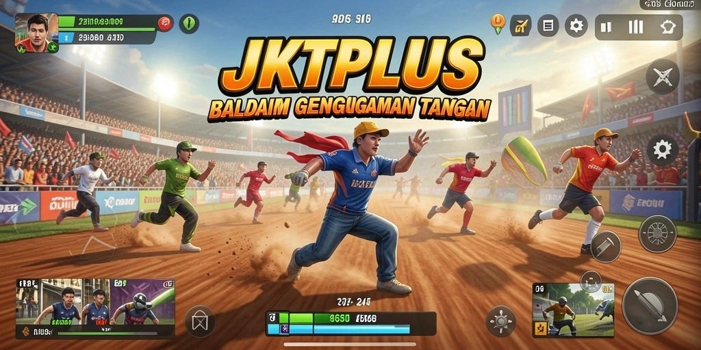 Tampilan utama gameplay JKTPLUS yang mengasyikkan saat balapan.