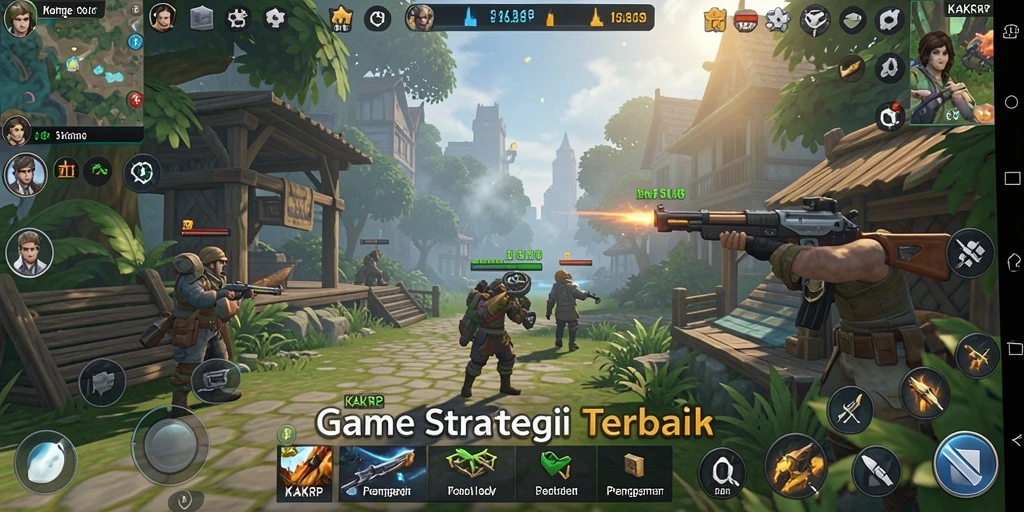 Tampilan gameplay KAKRP yang epik dan mendebarkan.