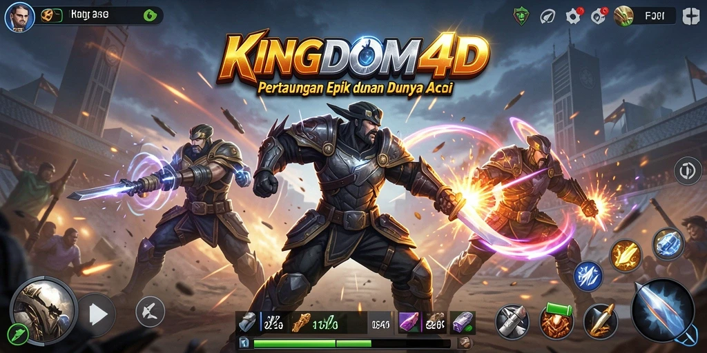 Tampilan aksi seru di arena pertarungan KINGDOM4D.