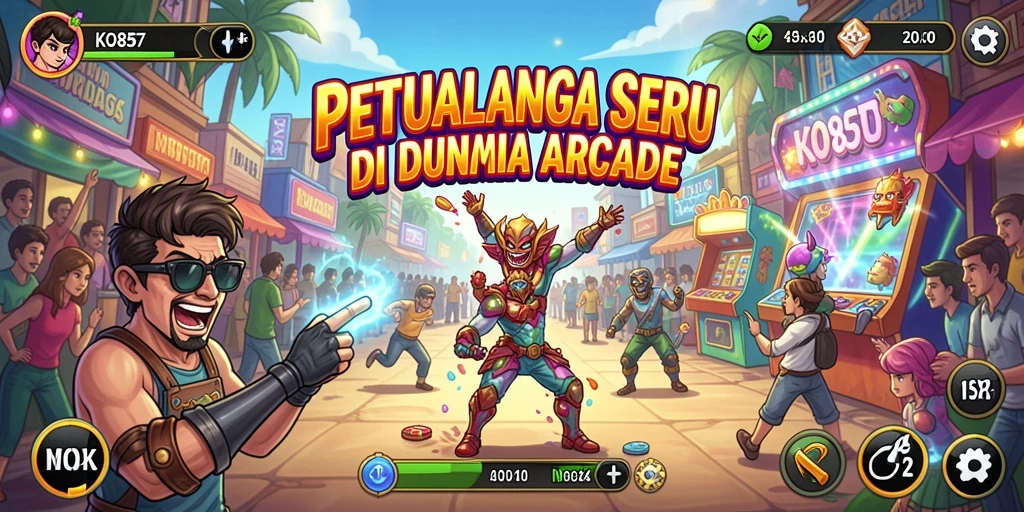 Screenshot gameplay KO857 yang menunjukkan aksi seru dan penuh tantangan di dunia arcade.