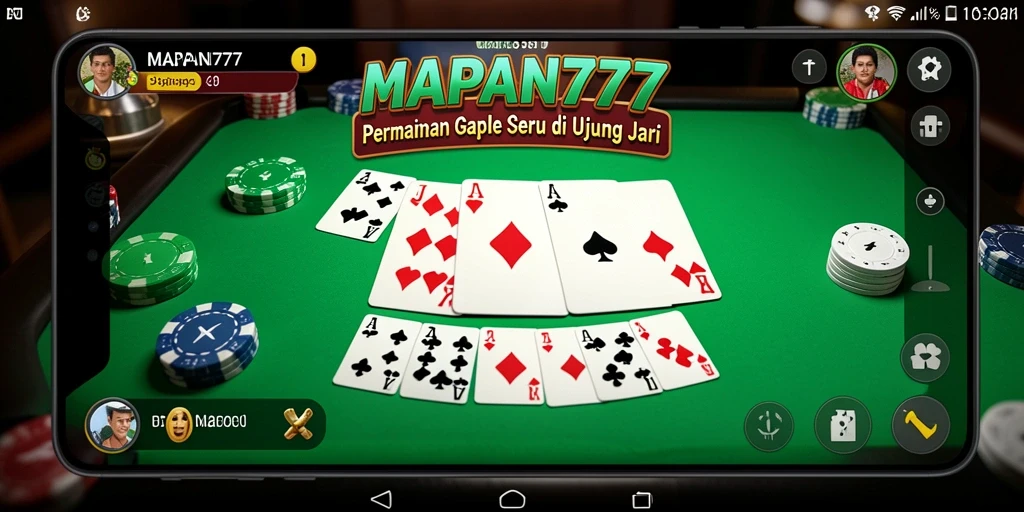 Tampilan gameplay Gaple yang menarik di MAPAN777.