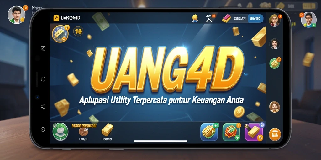 Tampilan antarmuka aplikasi UANG4D yang sederhana dan user-friendly.