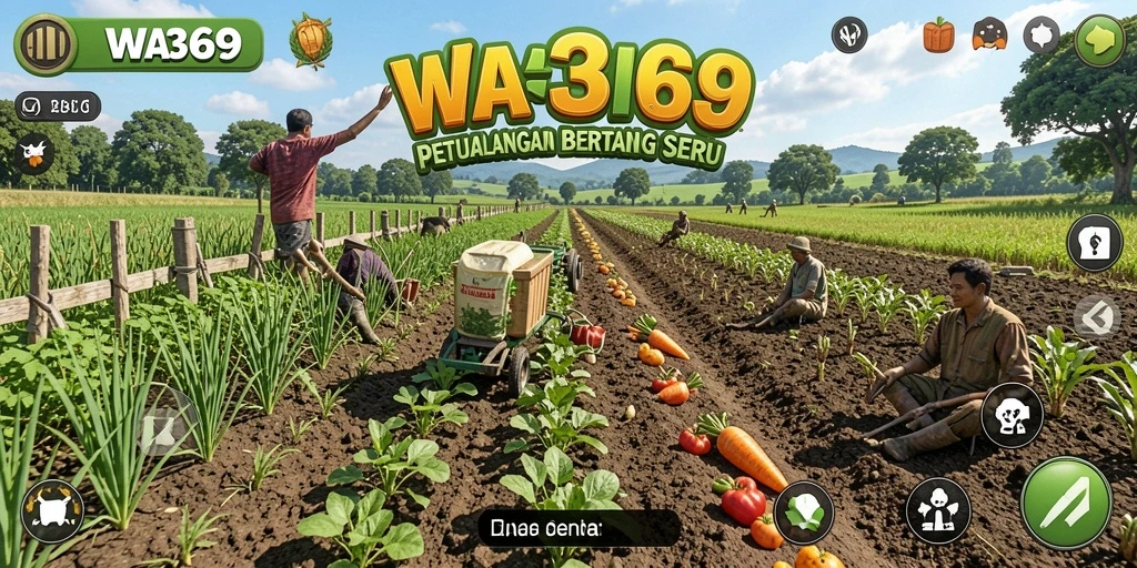 Tangkapan layar <strong>WA369</strong> yang menunjukkan gameplay pertanian yang memukau.