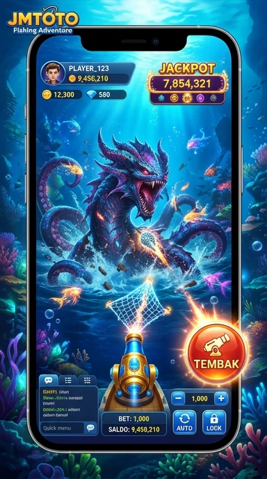 Tampilan utama aplikasi jmtoto di perangkat Android.